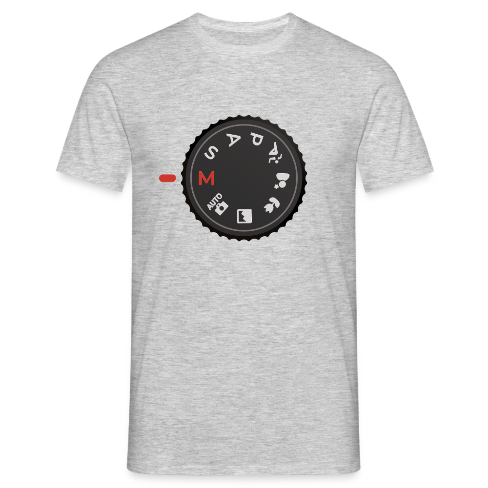 Fotografen Shirt Einstellrad Kamera Lustiges Geschenk für Fotografen T-Shirt - Grau meliert