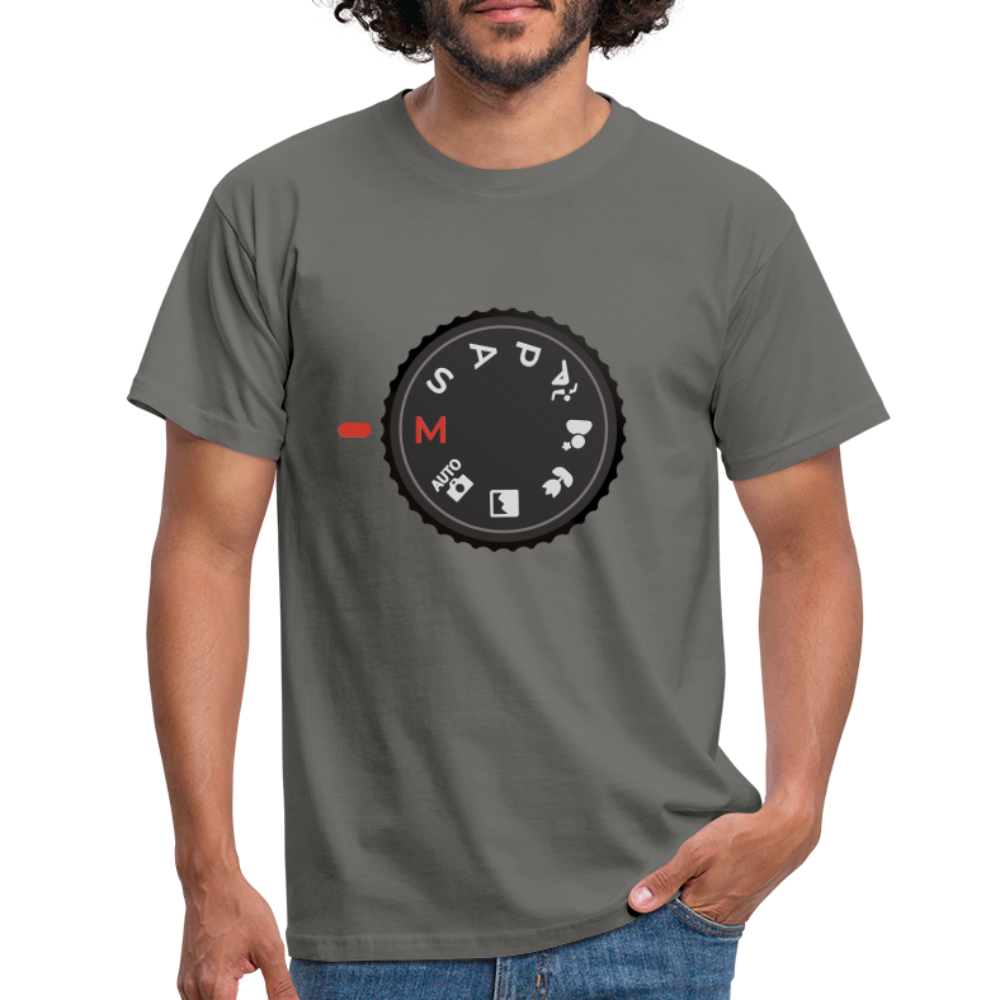 Fotografen Shirt Einstellrad Kamera Lustiges Geschenk für Fotografen T-Shirt - Graphit