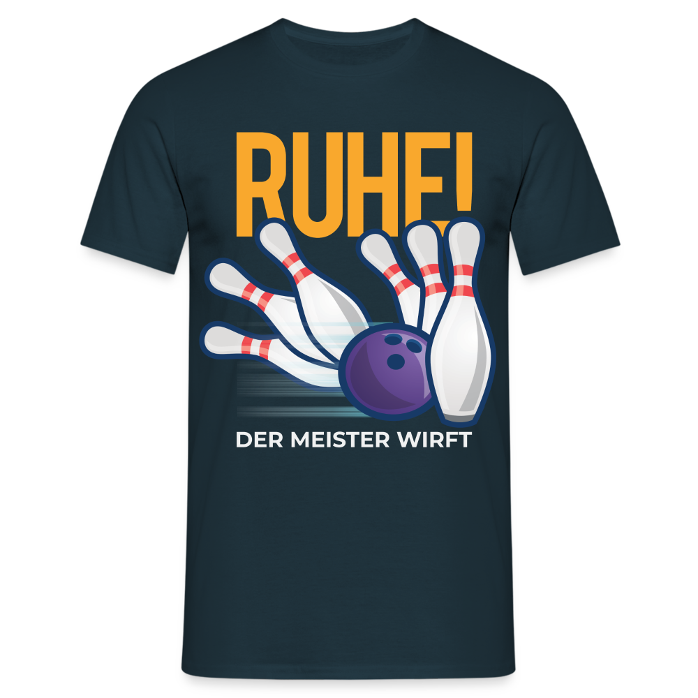 Bowling Shirt Ruhe der Meister wirft Lustiges Bowling Geschenk T-Shirt - Navy