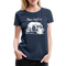 Kaffee und Katze Shirt Ohne Kaffee Ohne Mich Lustiges Frauen Premium T-Shirt - Navy
