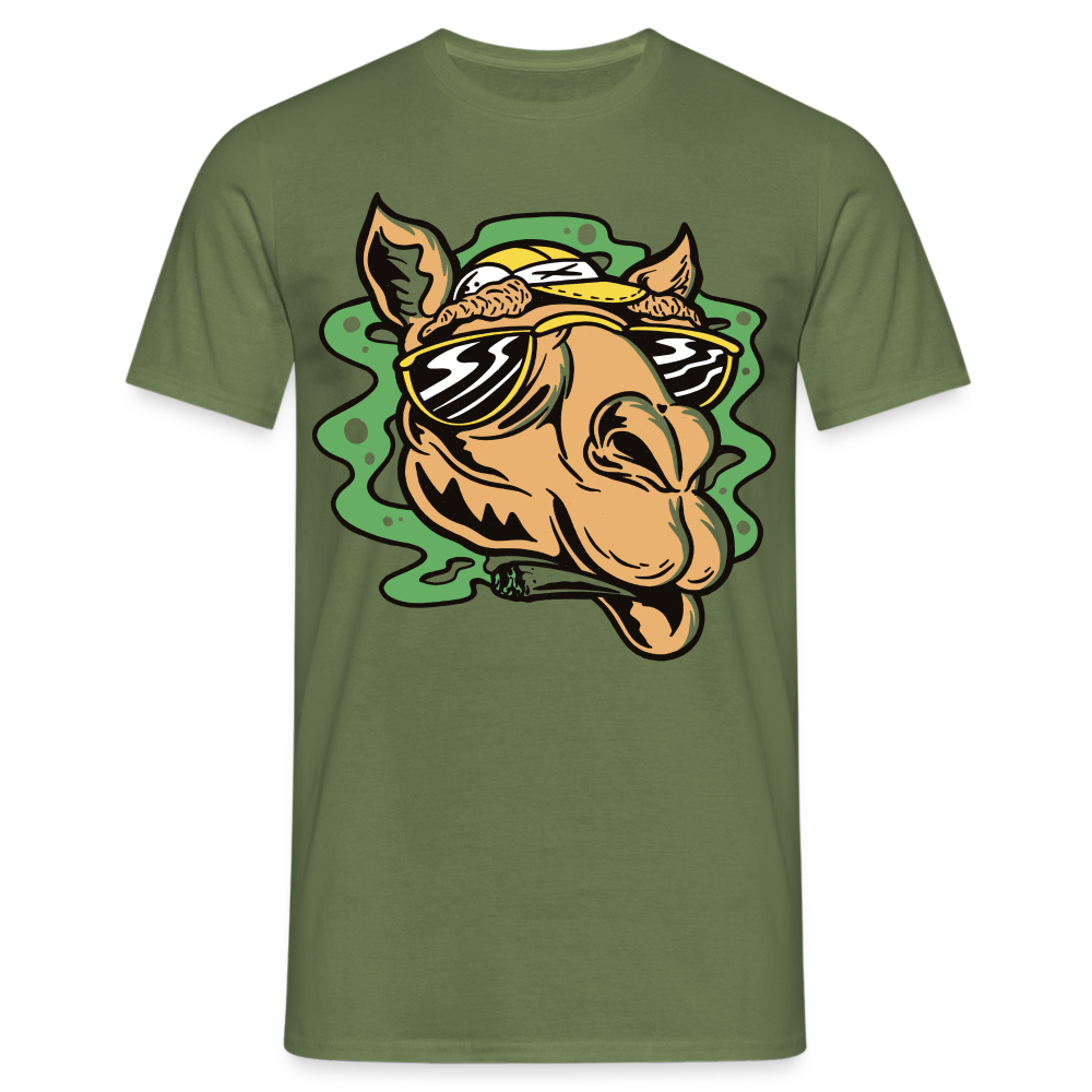 Luftiges Kamel Shirt Chilliges Kamel mit Tüte Fun T-Shirt - Militärgrün