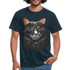 Main Coon Katze Shirt Portrait Katze Geschenk T-Shirt - Navy