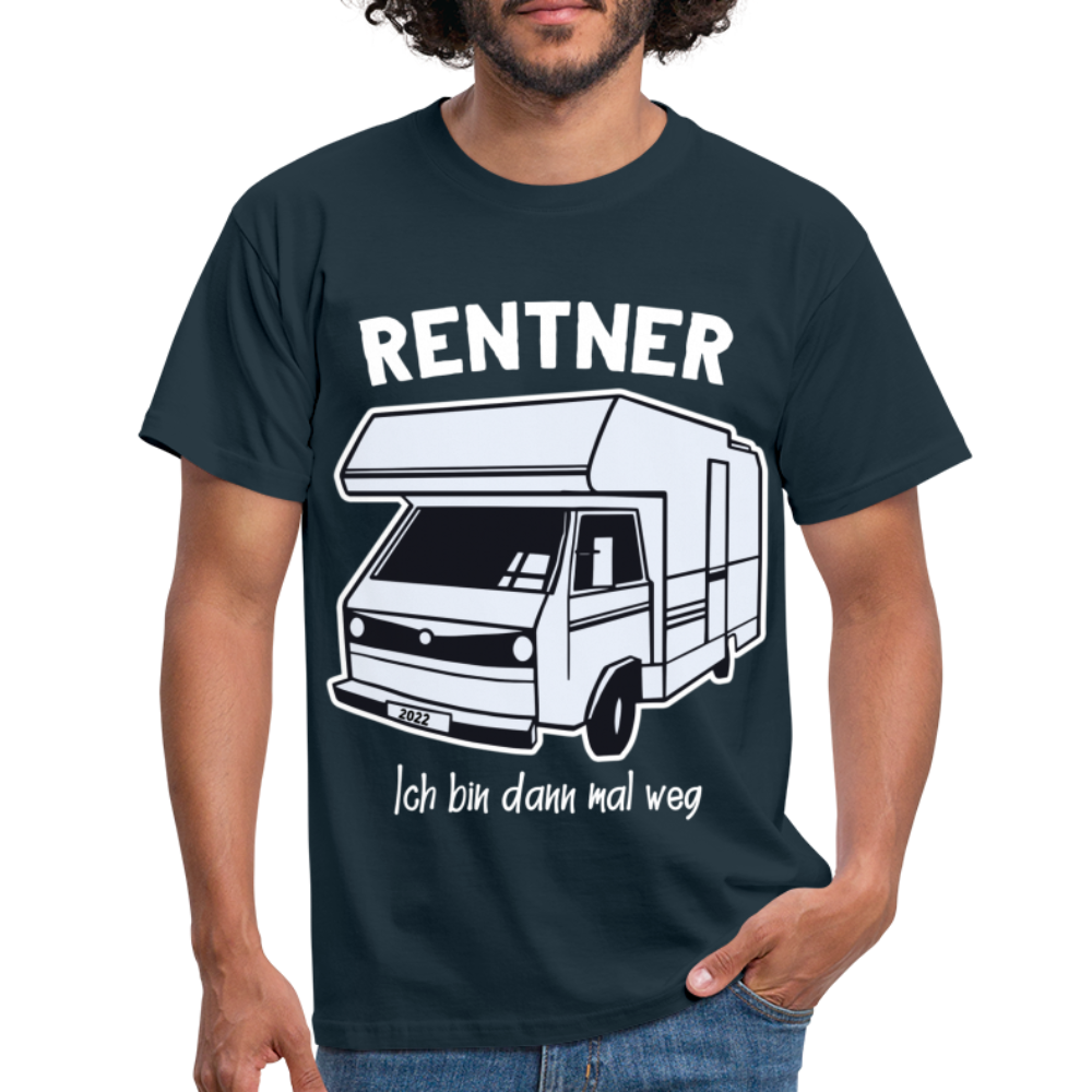 Camping Rentner Rente 2022 Shirt Ich bin dann mal weg Geschenk T-Shirt - Navy