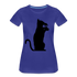 Katze und Wein Shirt Katze Wein Liebhaberin Frauen Premium T-Shirt - Königsblau
