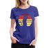 Katze und Wein Shirt Katze Wein Liebhaberin Retro Style Frauen Premium T-Shirt - Königsblau