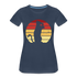 Katze und Wein Shirt Katze Wein Liebhaberin Retro Style Frauen Premium T-Shirt - Navy