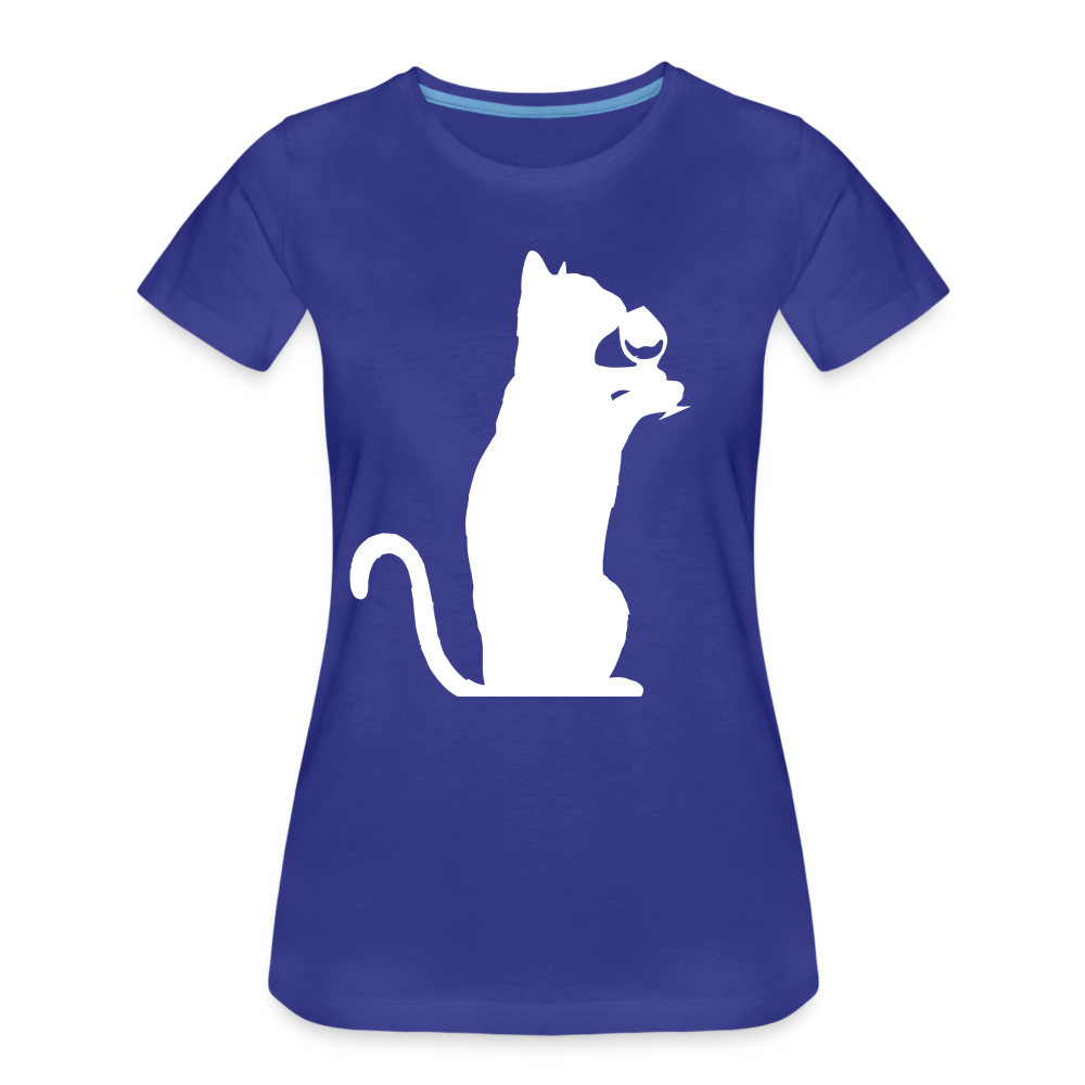 Katze und Wein Shirt Katze Wein Liebhaberin Frauen Premium T-Shirt - Königsblau