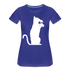 Katze und Wein Shirt Katze Wein Liebhaberin Frauen Premium T-Shirt - Königsblau