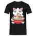 Anime Shirt Anime Katze und Ramen Lustiges Kawaii T-Shirt - Schwarz