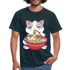 Anime Shirt Anime Katze und Ramen Lustiges Kawaii T-Shirt - Navy