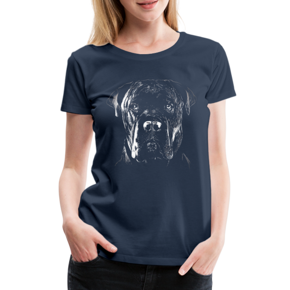 Hunde Shirt Cane Corso Italiano Frauen Premium T-Shirt - Navy