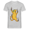 Katzen Shirt Katze krallt am Shirt Lustiges T-Shirt - Grau meliert