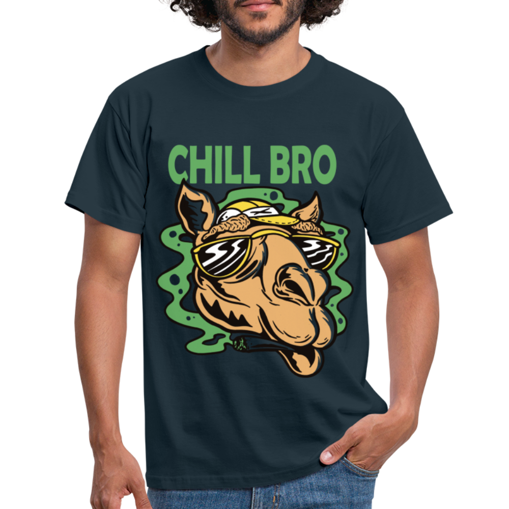 Kamel mit Tüte Shirt Chill Bro Lustiges T-Shirt - Navy