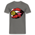 Kuss Lippen T-Shirt Kuss Mund mit Kugel Lustiges T-Shirt - Graphit