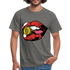 Kuss Lippen T-Shirt Kuss Mund mit Kugel Lustiges T-Shirt - Graphit