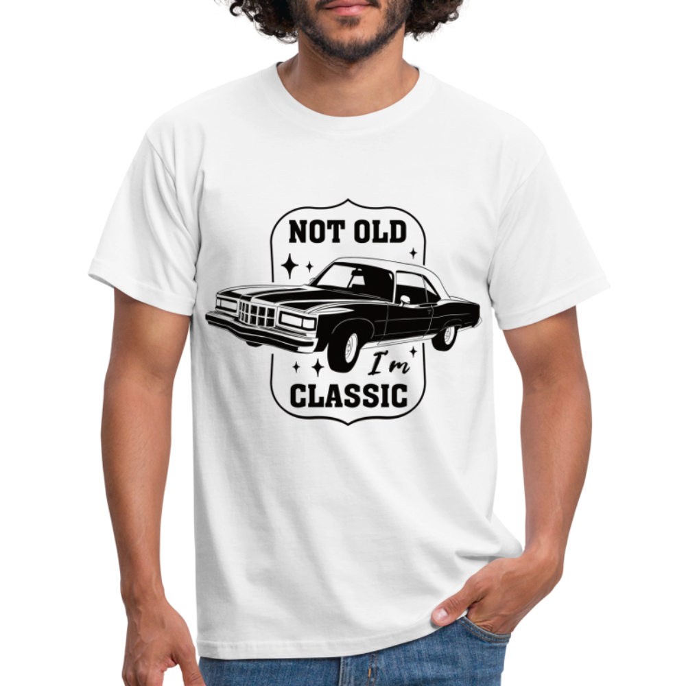 Geburtstags Shirt Retro Auto Not Old I'm Classic Geschenk T-Shirt - Weiß