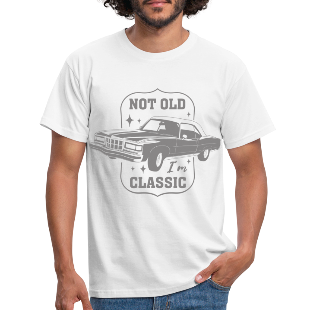 Geburtstags Shirt Retro Auto Not Old I'm Classic Geschenk T-Shirt - Weiß