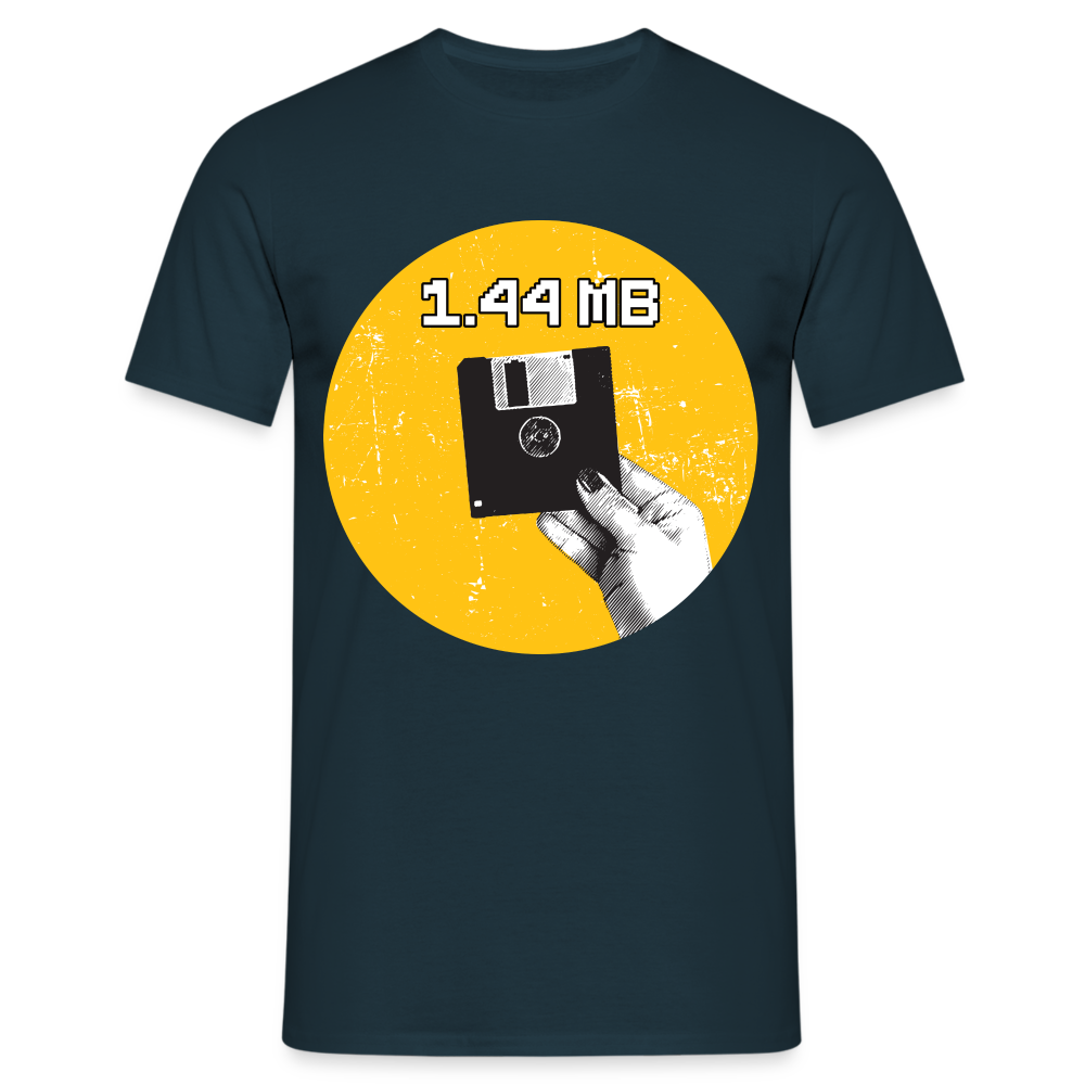 Retro Computer Diskette 1.44 MB Shirt Computer Nerd Lustiges T-Shirt - Navy