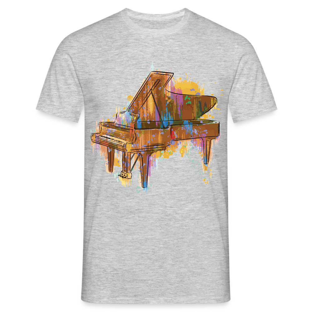 Musiker Klavier Piano Flügel Shirt Geschenk T-Shirt Für Musiker - Grau meliert