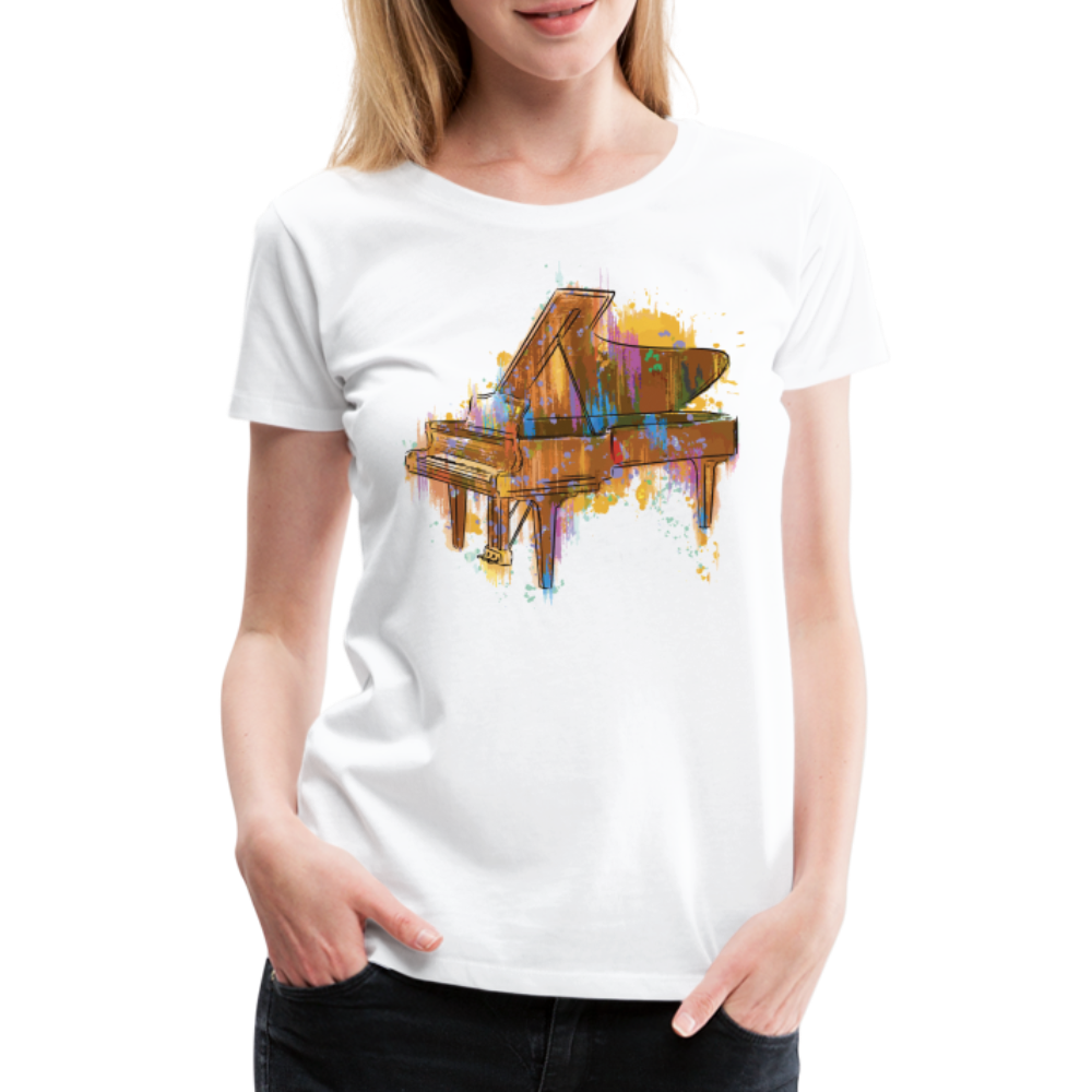 Musiker Klavier Piano Flügel Shirt Geschenk Damen T-Shirt Für Musikerinnen - Weiß