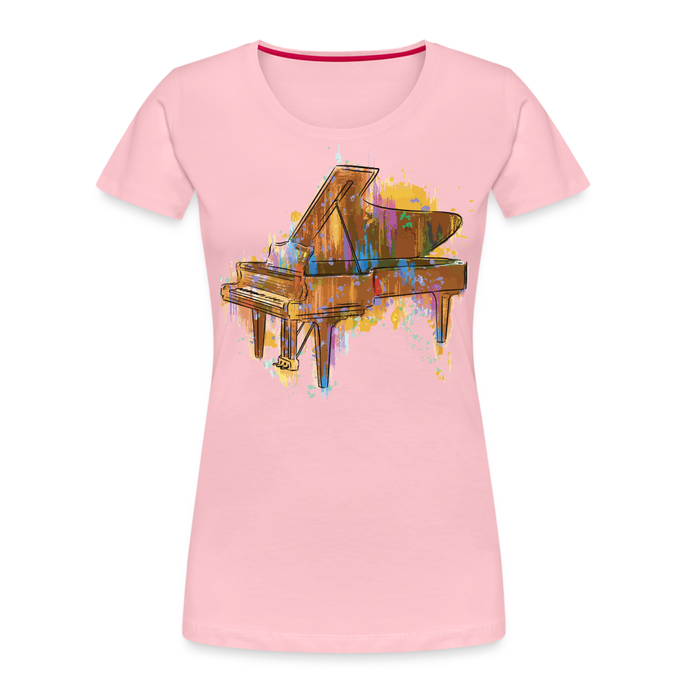 Musiker Klavier Piano Flügel Shirt Geschenk Damen T-Shirt Für Musikerinnen - Hellrosa