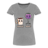 Kaffee Wein Shirt Morgens Kaffee Abends Weil Frauen Premium T-Shirt - Grau meliert