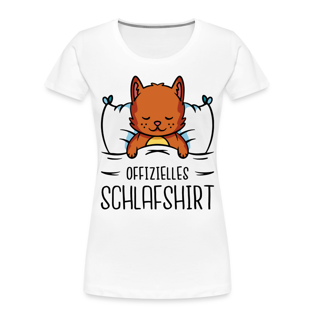 Katze Offizielles Schlafshirt Frauen Premium T-Shirt - Weiß