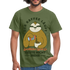 Faultier Kaffee Shirt Kaffee läuft - produktiver wird es heute nicht T-Shirt - Militärgrün