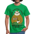 Faultier Kaffee Shirt Kaffee läuft - produktiver wird es heute nicht T-Shirt - Kelly Green