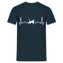 Katzen Liebhaber Shirt Katze EKG Herzschlag T-Shirt - Navy