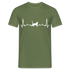 Katzen Liebhaber Shirt Katze EKG Herzschlag T-Shirt - Militärgrün