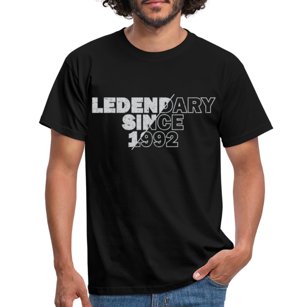 1992 Geburtstags Shirt Legendary since 1992 Männer T-Shirt - Schwarz