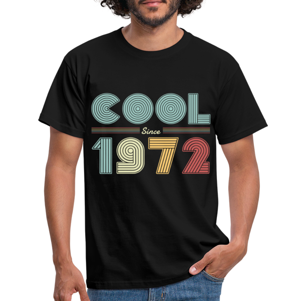 Geburtstags Shirt 1972 Retro Cool since 1972 Geschenk T-Shirt - Schwarz