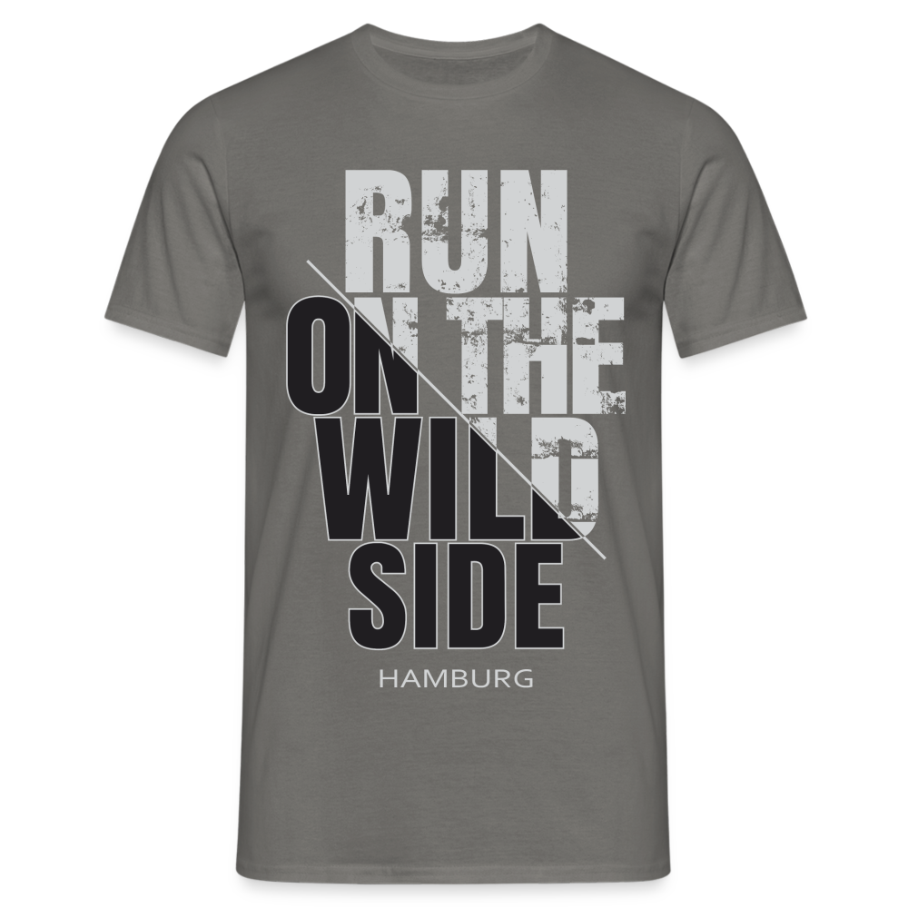 Hamburg Shirt Hamburger Run on the wild Side Lustiges Hamburg T-Shirt - Graphit