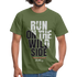 Stollberg Erzgebirge Shirt Run on the wild side Lustiges T-Shirt - Militärgrün