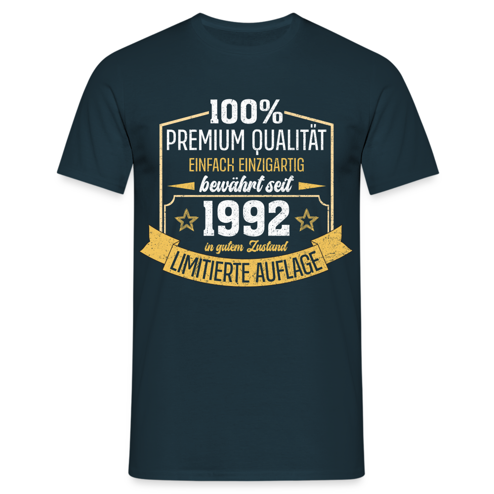 1992 Geburtstags Shirt Limitierte Auflage Jahrgang 1992 Geschenk T-Shirt - Navy