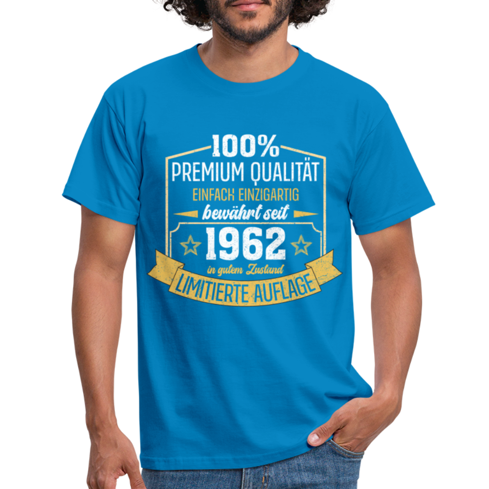 1962 Geburtstags Shirt Limitierte Auflage Jahrgang 1962 Geschenk T-Shirt - Royalblau