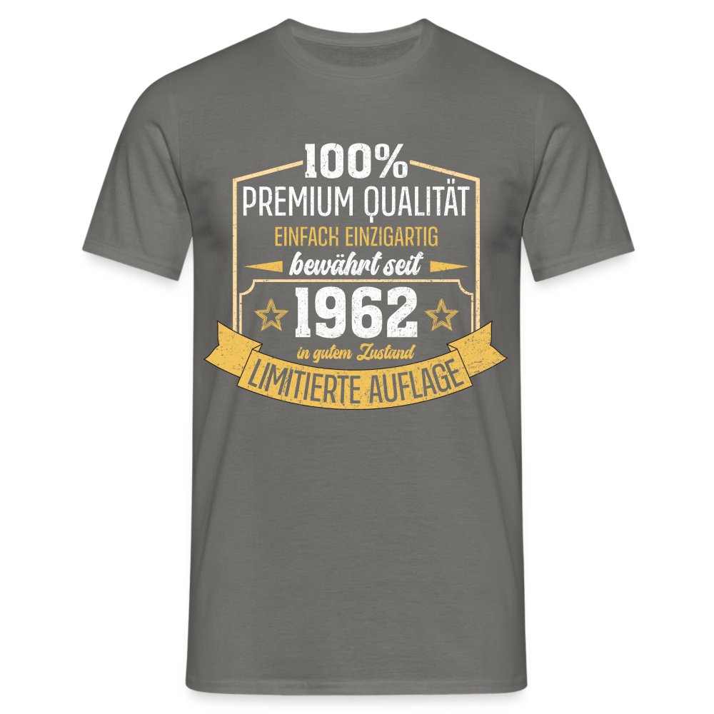1962 Geburtstags Shirt Limitierte Auflage Jahrgang 1962 Geschenk T-Shirt - Graphit