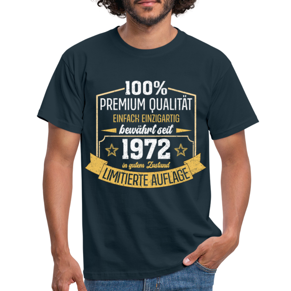 1972 Geburtstags Shirt Limitierte Auflage Jahrgang 1972 Geschenk T-Shirt - Navy
