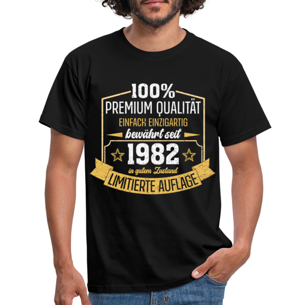 1982 Geburtstags Shirt Limitierte Auflage Jahrgang 1982 Geschenk T-Shirt - Schwarz