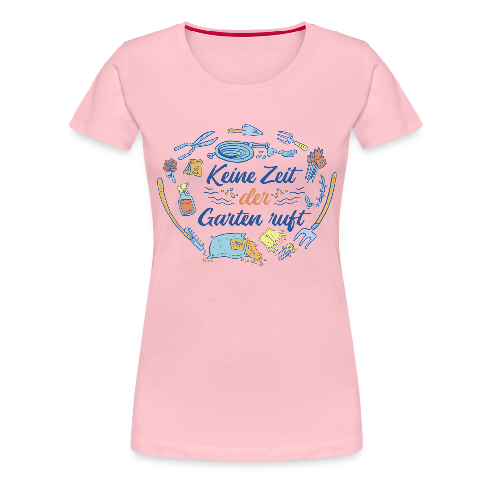 Garten Shirt keine Zeit der Garten ruft Frauen Premium T-Shirt - Hellrosa