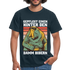 Affe Bier Shirt gepflegt einen hinter den Damm bibern Lustiges T-Shirt - Navy