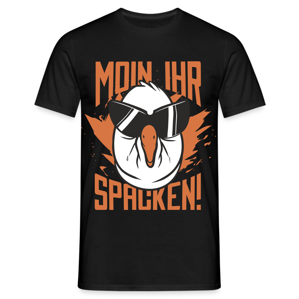 Hamburg Möwe Shirt Moin Ihr Spacken Lustig Sarkastisches T-Shirt - Schwarz