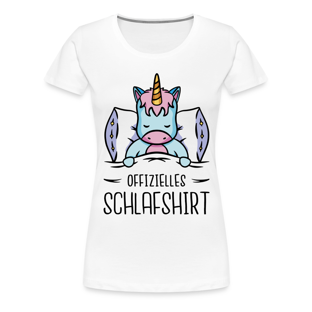 Einhorn offizielles Schlafshirt Lustiges Premium T-Shirt - Weiß
