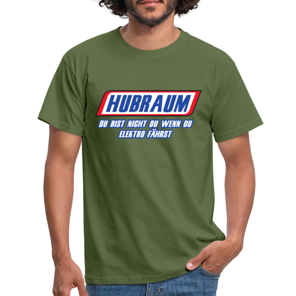Mechaniker Mechatroniker Shirt Hubraum du bist nicht du wenn du Elektro fährst T-Shirt - Militärgrün