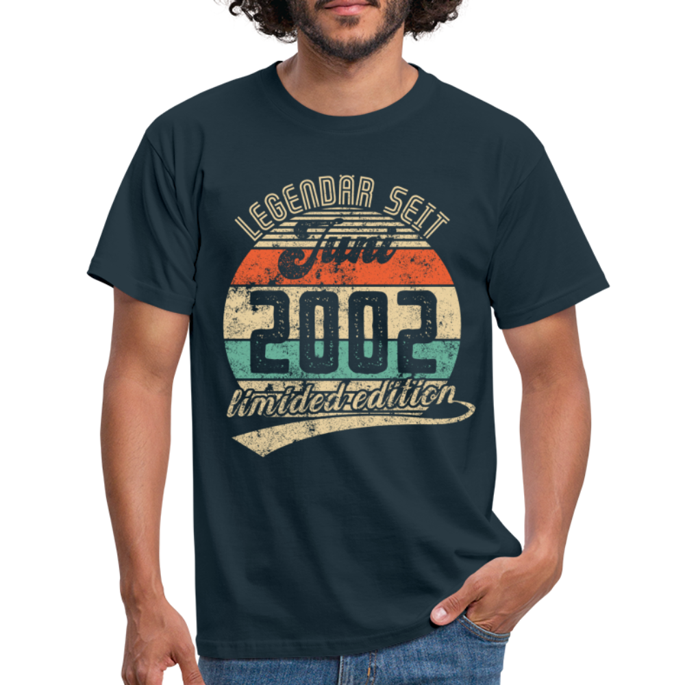 20. Geburtstags Shirt Legendär seit JUNI 2002 Geschenkidee Geschenk T-Shirt - Navy