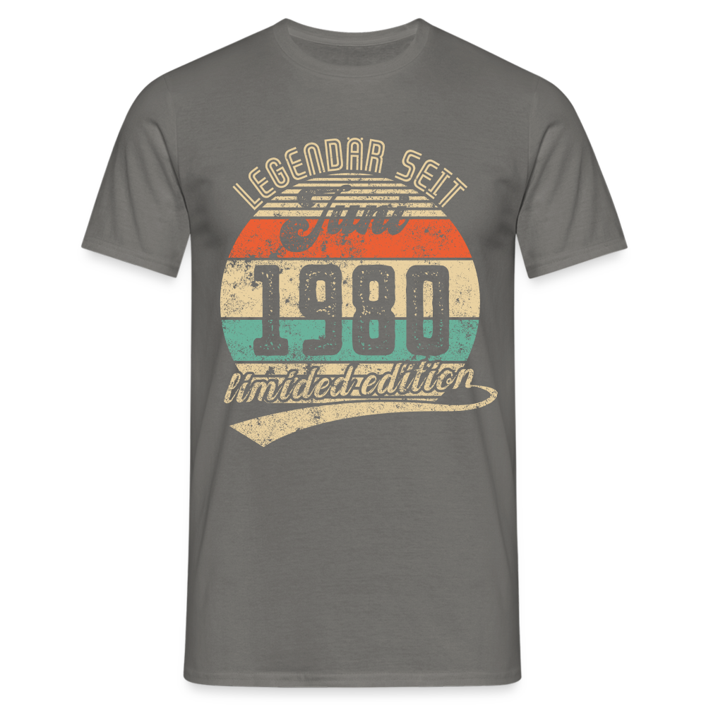 1980 Geburtstags Shirt Legendär seit JUNI 1980 Geschenkidee Geschenk T-Shirt - Graphit