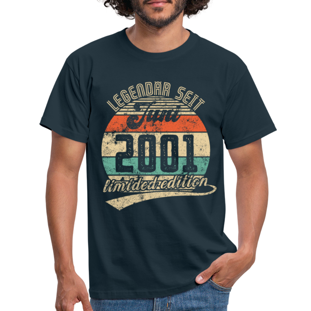 2001 Geburtstags Shirt Legendär seit JUNI 2001 Geschenkidee Geschenk T-Shirt - Navy