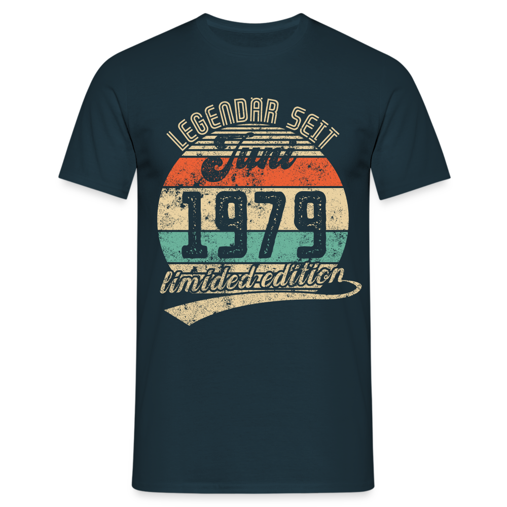 1979 Geburtstags Shirt Legendär seit JUNI 1979 Geschenkidee Geschenk T-Shirt - Navy