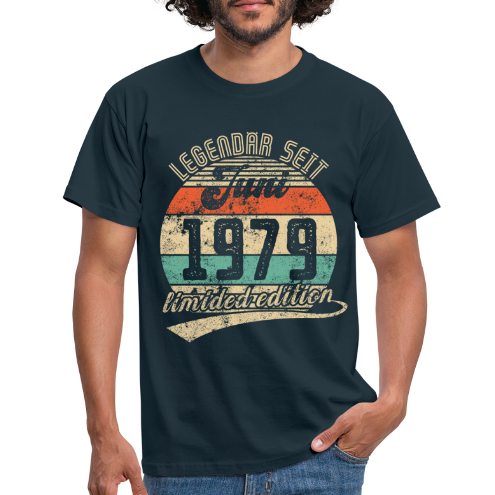 1979 Geburtstags Shirt Legendär seit JUNI 1979 Geschenkidee Geschenk T-Shirt - Navy